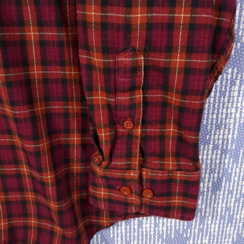 The North Face Arroyo Flannel Shirt Mens XL Plaid Outdoor Hiking Brown Purple